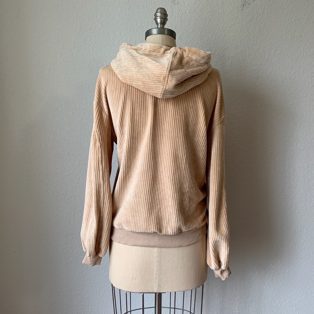 Current Air Tan Ribbed Hoodie - Picture 5 of 8
